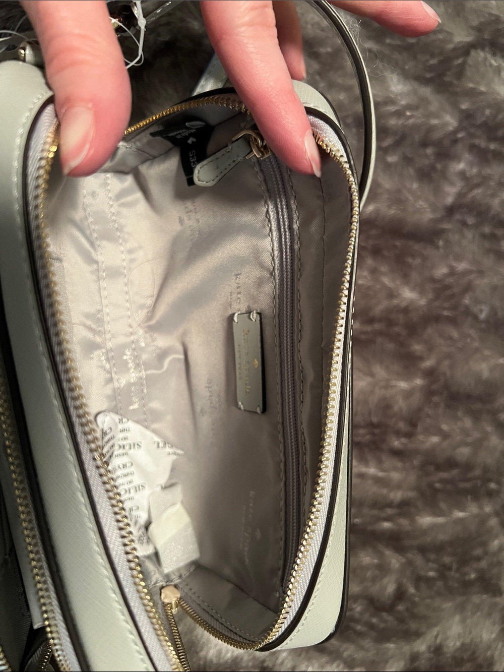 Kate Spade grey crossbody bag with silver hardware - Picture 5 of 5